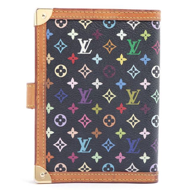 LOUIS VUITTON Authentic Vintage Agenda PM Notebook Cover System Notebook R20895 Black Brown Multicolor