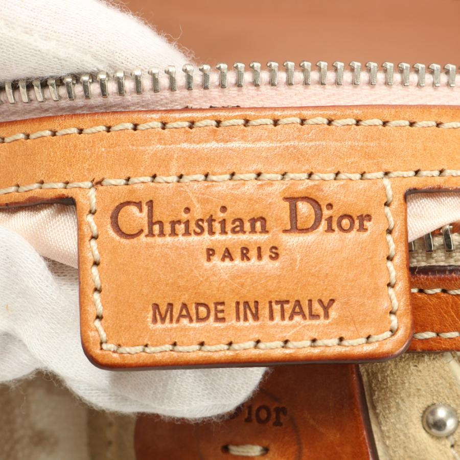 Christian Dior Authentic Vintage Trotter Tote Bag Leather Shoulder Chain Shoulder Hand Ribbon Genuine Leather