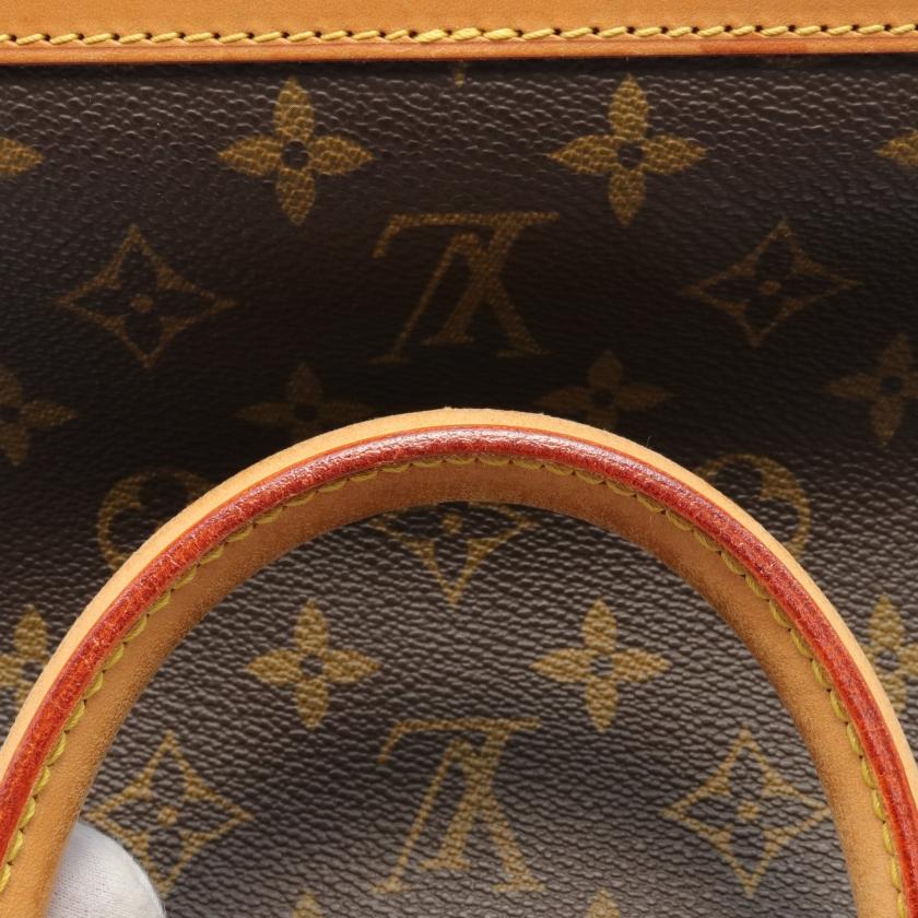 LOUIS VUITTON Authentic Vintage Alma PM Monogram Handbag PVC Leather Brown M51130