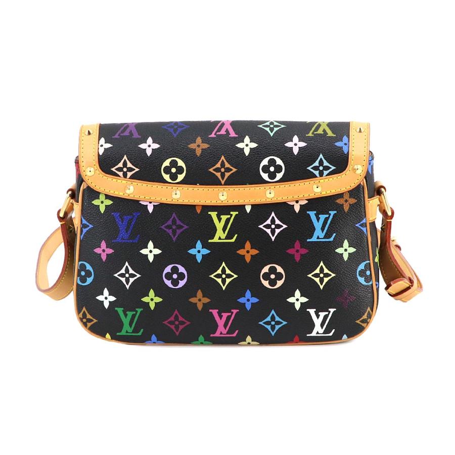 LOUIS VUITTON Authentic Vintage Monogram Multicolor Sologne Shoulder Bag Noir M92639