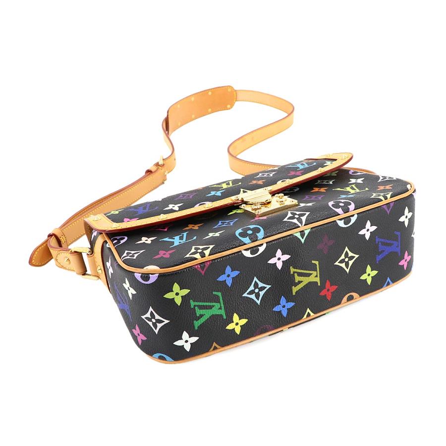 LOUIS VUITTON Authentic Vintage Monogram Multicolor Sologne Shoulder Bag Noir M92639