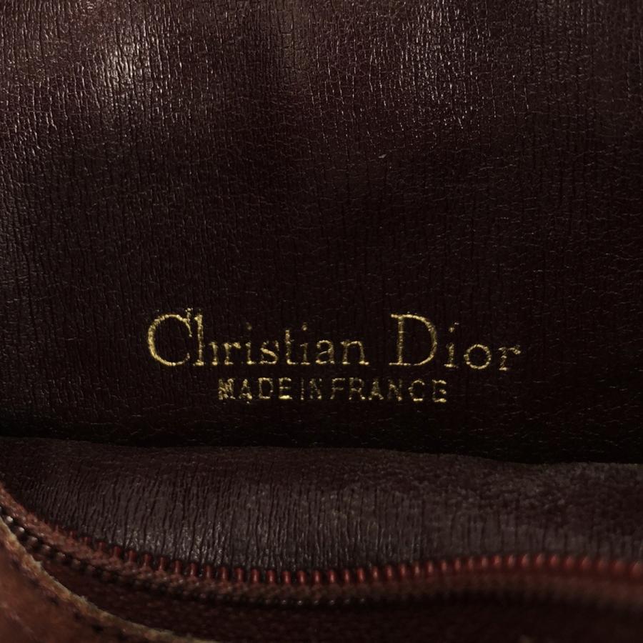 Christian Dior Authentic Vintage Trotter Shoulder Bag Burgundy