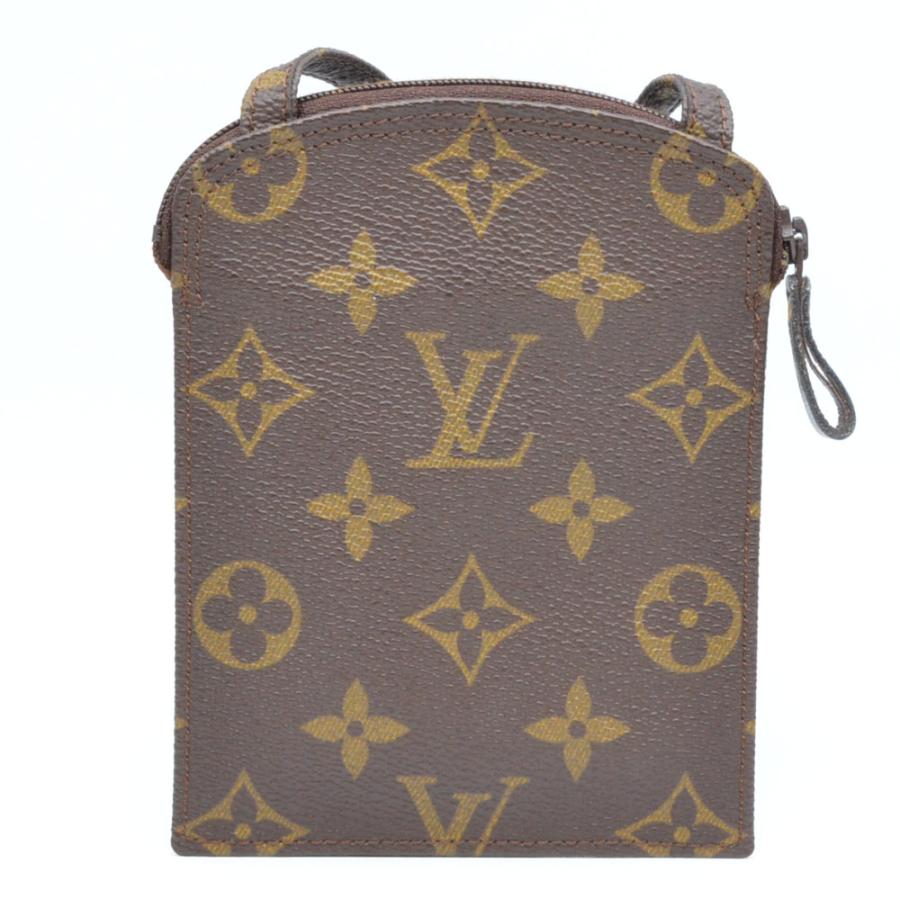 LOUIS VUITTON Authentic Vintage Pochette Secre Monogram Canvas Brown Shoulder Bag Pochette Pouch