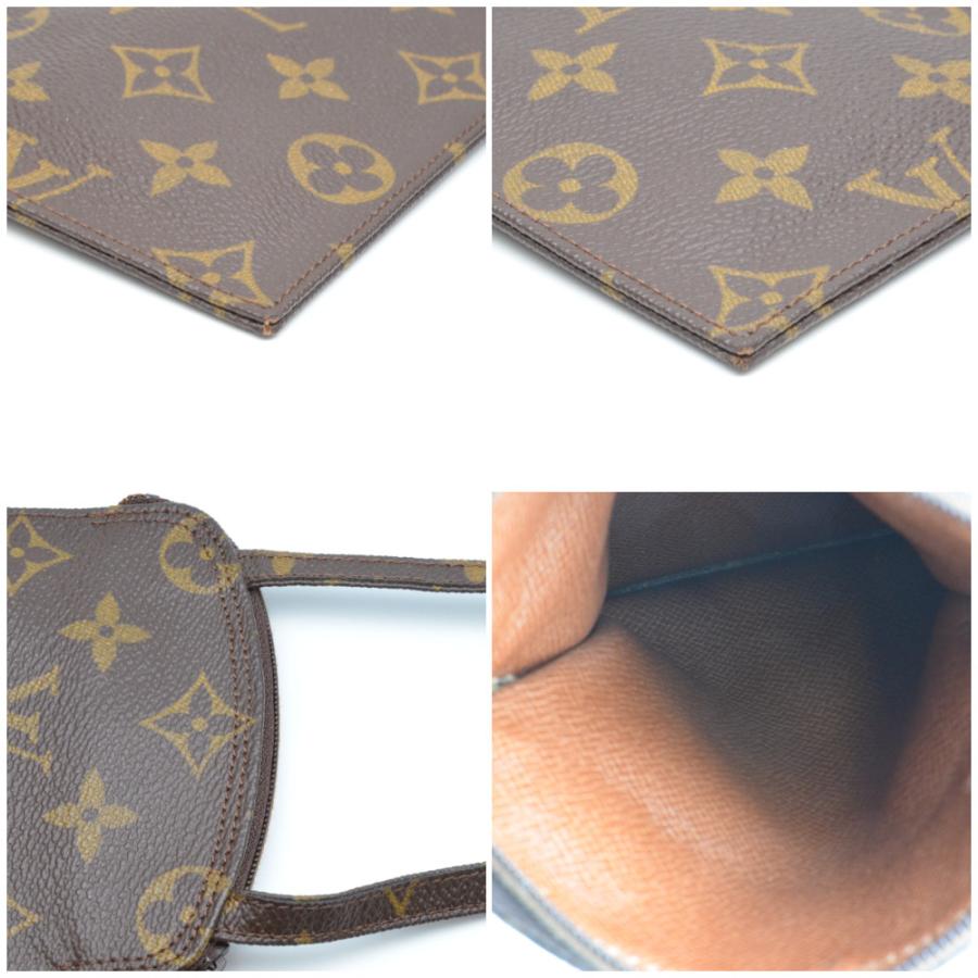 LOUIS VUITTON Authentic Vintage Pochette Secre Monogram Canvas Brown Shoulder Bag Pochette Pouch