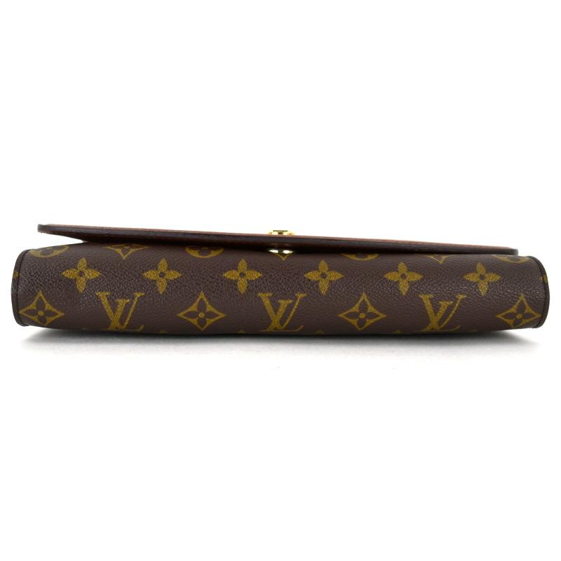 LOUIS VUITTON Authentic Vintage Bag Monogram Bordeaux M51797 Shoulder Bag Clutch Bag 2-Way Brown Leather Button Closure