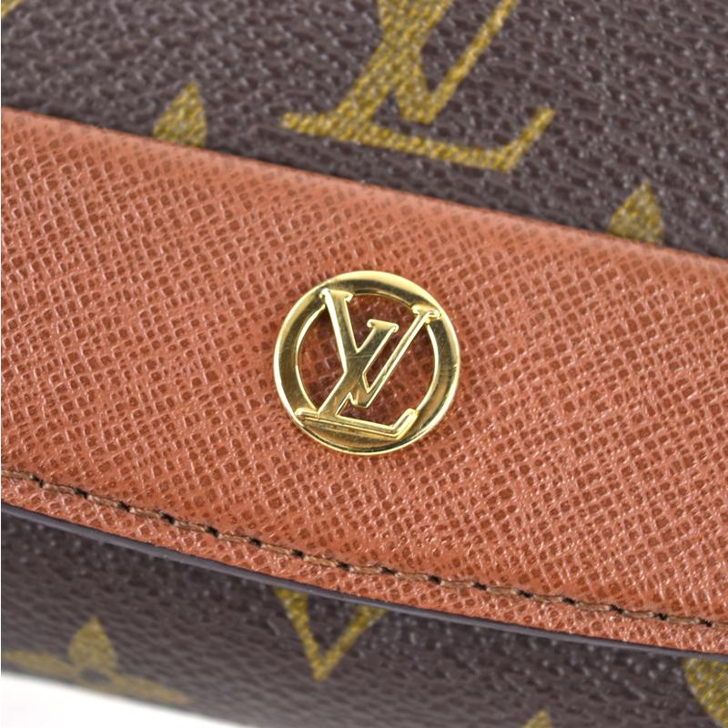 LOUIS VUITTON Authentic Vintage Bag Monogram Bordeaux M51797 Shoulder Bag Clutch Bag 2-Way Brown Leather Button Closure