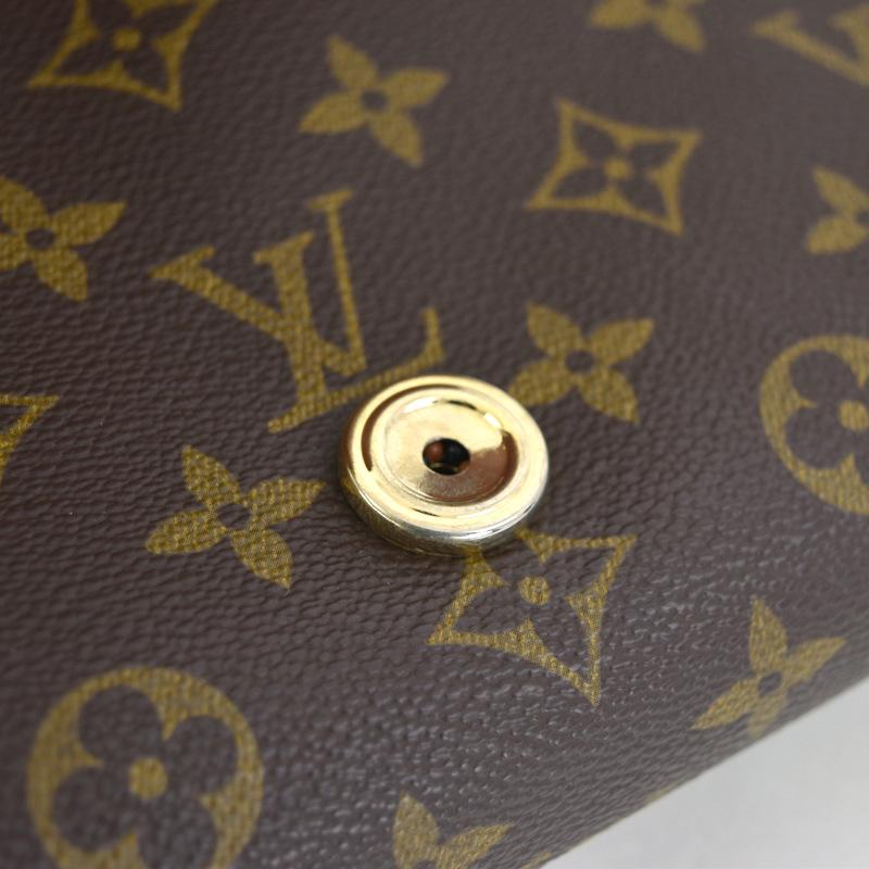 LOUIS VUITTON Authentic Vintage Bag Monogram Bordeaux M51797 Shoulder Bag Clutch Bag 2-Way Brown Leather Button Closure