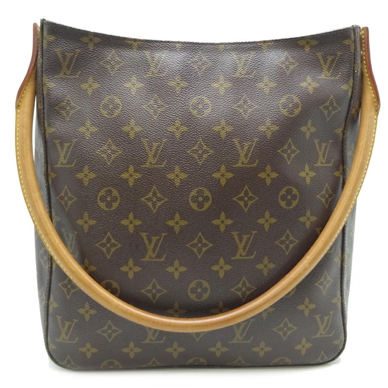 LOUIS VUITTON Authentic Vintage LV Looping GM M51145 Shoulder Bag Monogram Brown Ladies