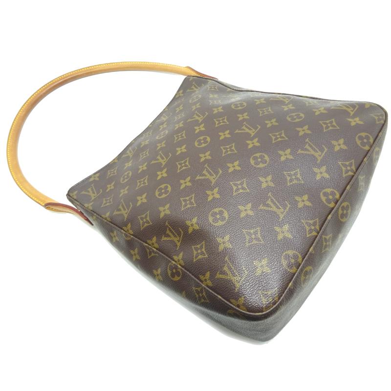 LOUIS VUITTON Authentic Vintage LV Looping GM M51145 Shoulder Bag Monogram Brown Ladies