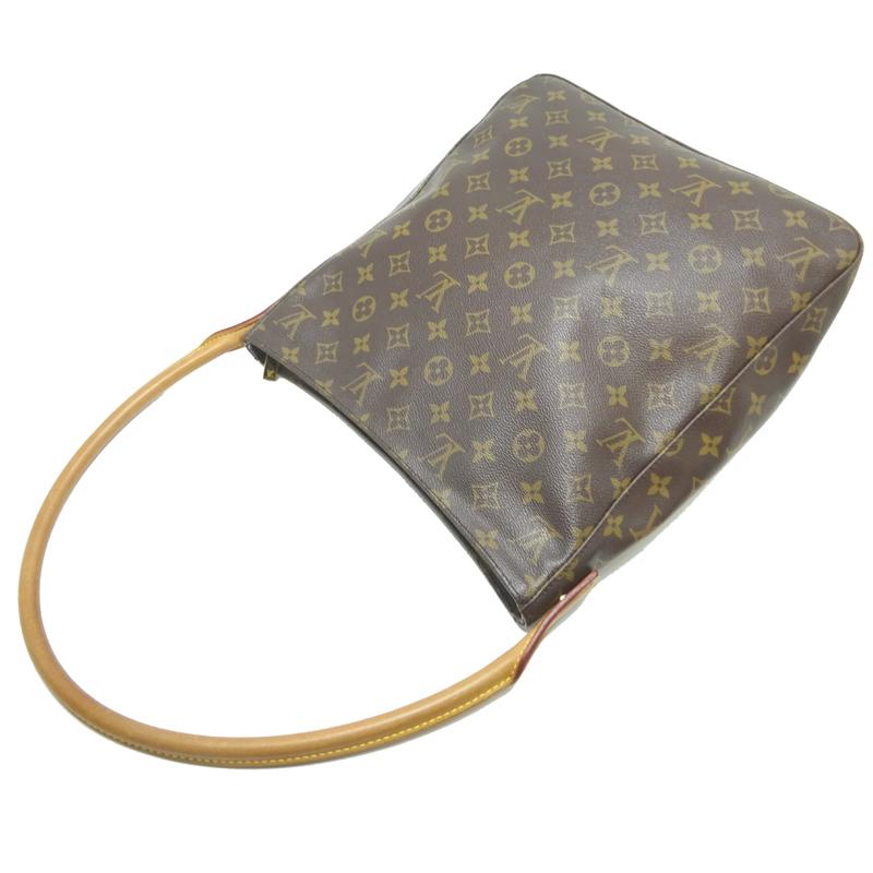 LOUIS VUITTON Authentic Vintage LV Looping GM M51145 Shoulder Bag Monogram Brown Ladies