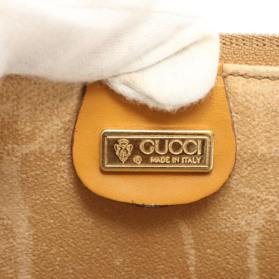 GUCCI Authentic Vintage Micro GG 071 098 0025 Leather Second Bag Clutch Tote