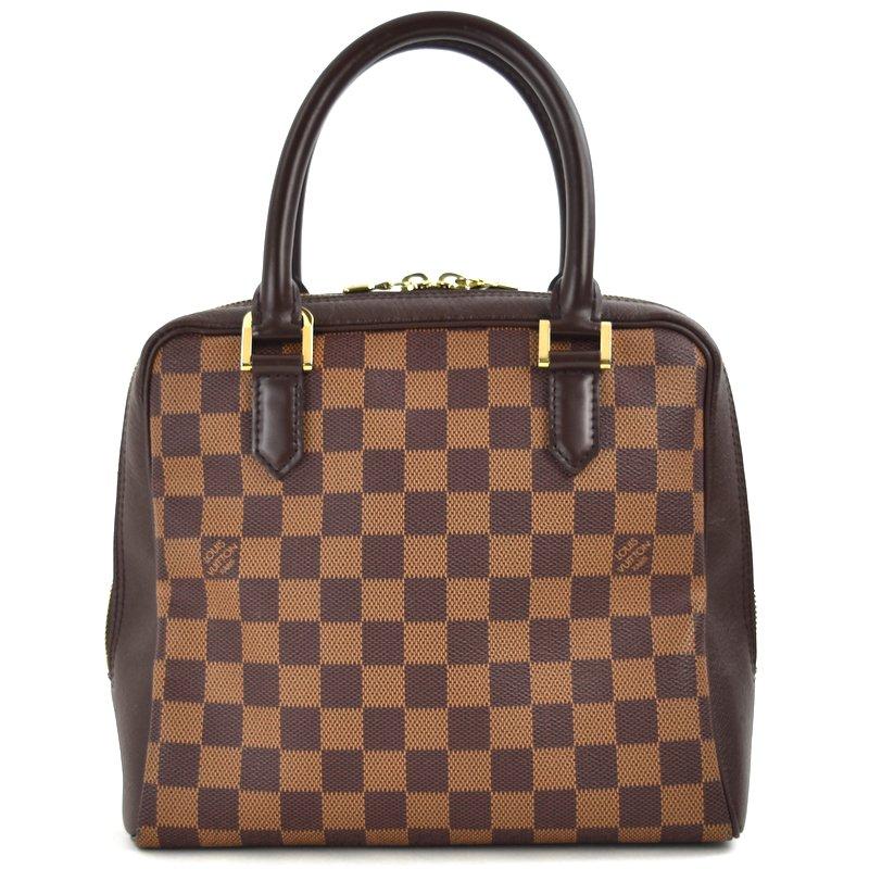 LOUIS VUITTON Authentische Vintage Handtasche Damier Brera N51150 Tasche Einkaufstasche Mini Tasche klein für den Weg zur Schule Leder braun