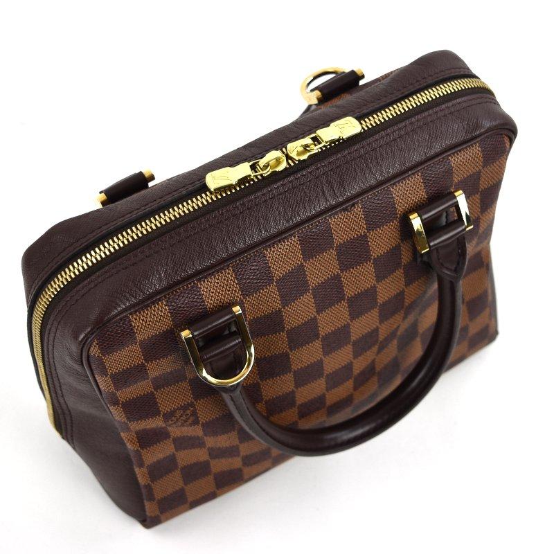 LOUIS VUITTON Authentische Vintage Handtasche Damier Brera N51150 Tasche Einkaufstasche Mini Tasche klein für den Weg zur Schule Leder braun