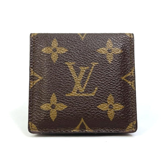 LOUIS VUITTON Authentischer Vintage LV Monogramm-Taschenrechner Verschiedene Waren Monogramm Canvas Braun