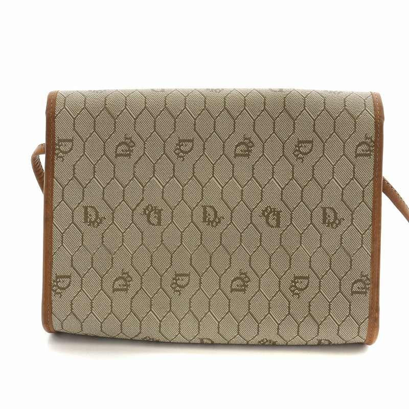 Christian Dior Authentic Vintage Shoulder Bag Honeycomb Pattern Logo Gold Hardware