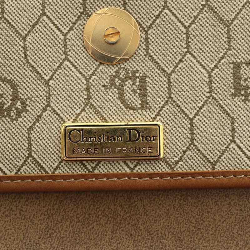 Christian Dior Authentic Vintage Shoulder Bag Honeycomb Pattern Logo Gold Hardware