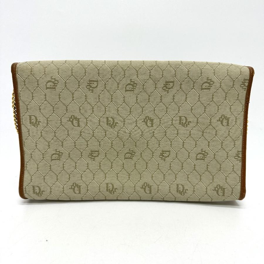 Christian Dior Authentic Vintage Logo Honeycomb Chain Shoulder Bag