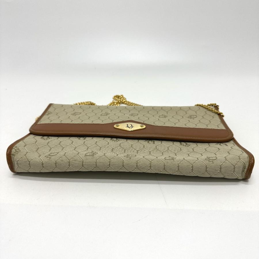 Christian Dior Authentic Vintage Logo Honeycomb Chain Shoulder Bag