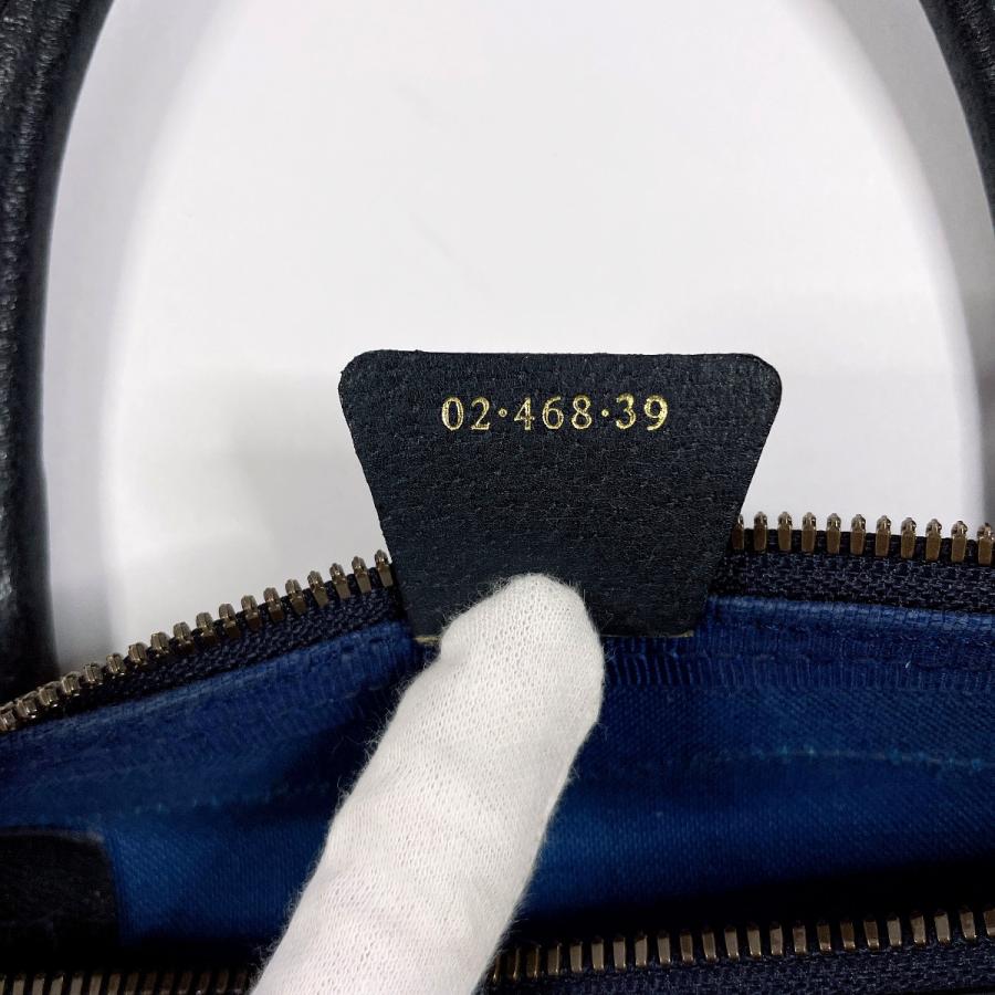 GUCCI Authentic Vintage Handbag Mini Boston GG Plus Navy