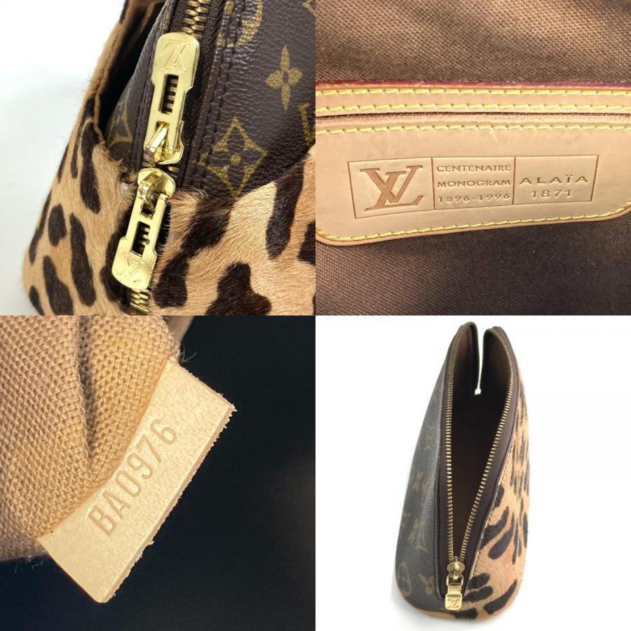 LOUIS VUITTON Authentische Vintage M99032 Monogramm Leopard Azzedine Ala?a Alma 100. Jahrestag limitiert mit Beutel Handtasche