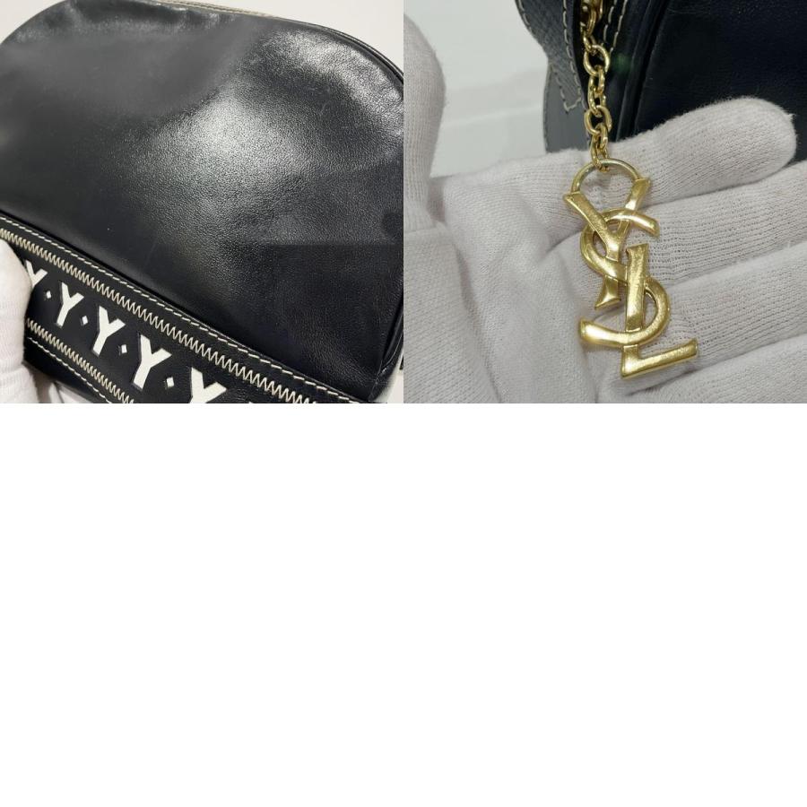 YVES SAINT LAURENT Authentic Vintage Shoulder Bag Y Cutout YSL Charm Crossbody