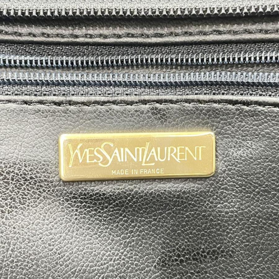 YVES SAINT LAURENT Authentic Vintage Handbag Y Cutout YSL Logo Charm 2-Way