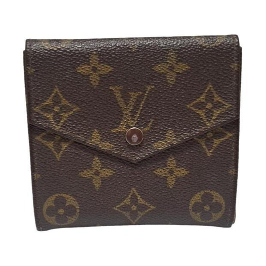 LOUIS VUITTON Authentische Vintage Geldbörse Portemonnaie Braun Monogramm M61652 Doppelklappe