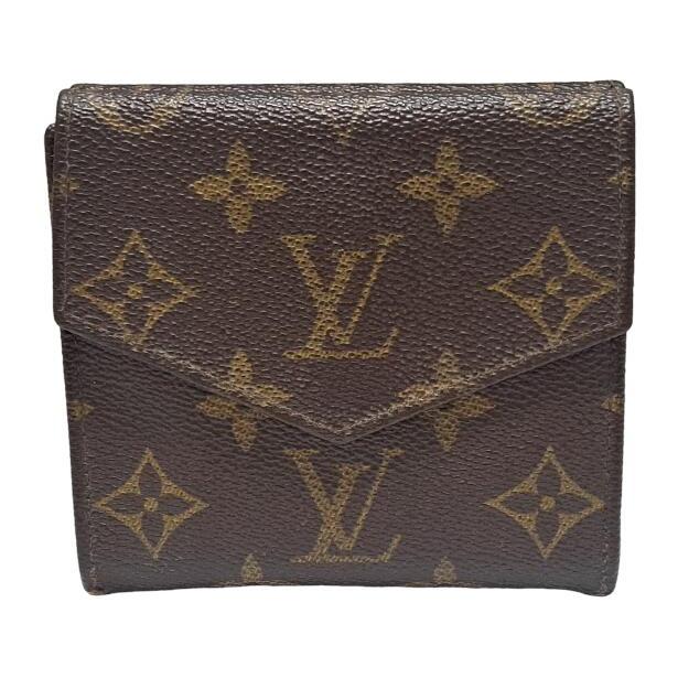 LOUIS VUITTON Authentic Vintage Wallet Portemonnaie Brown Monogram M61652 Double Flap