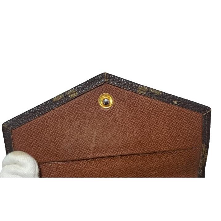 LOUIS VUITTON Authentic Vintage Wallet Portemonnaie Brown Monogram M61652 Double Flap