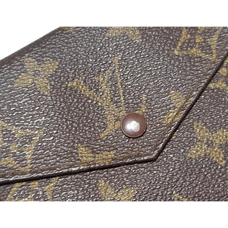 LOUIS VUITTON Authentic Vintage Wallet Portemonnaie Brown Monogram M61652 Double Flap