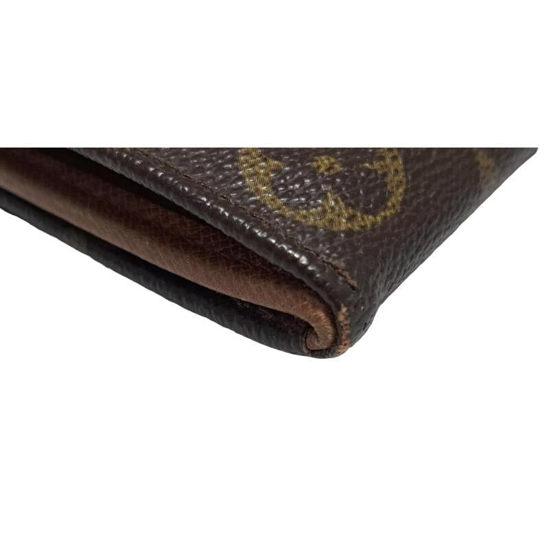 LOUIS VUITTON Authentic Vintage Wallet Portemonnaie Brown Monogram M61652 Double Flap