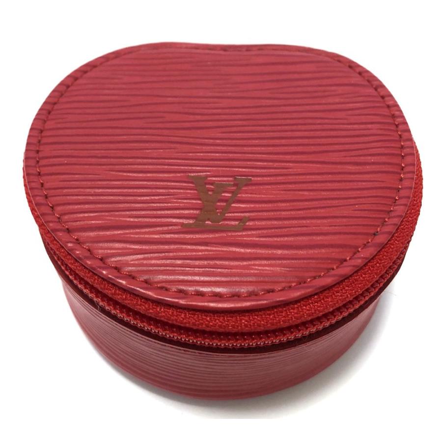 LOUIS VUITTON Authentic Vintage Epi Jewelry Case Ecrin Bijoux M48227 Bijoux Case Castilian Red