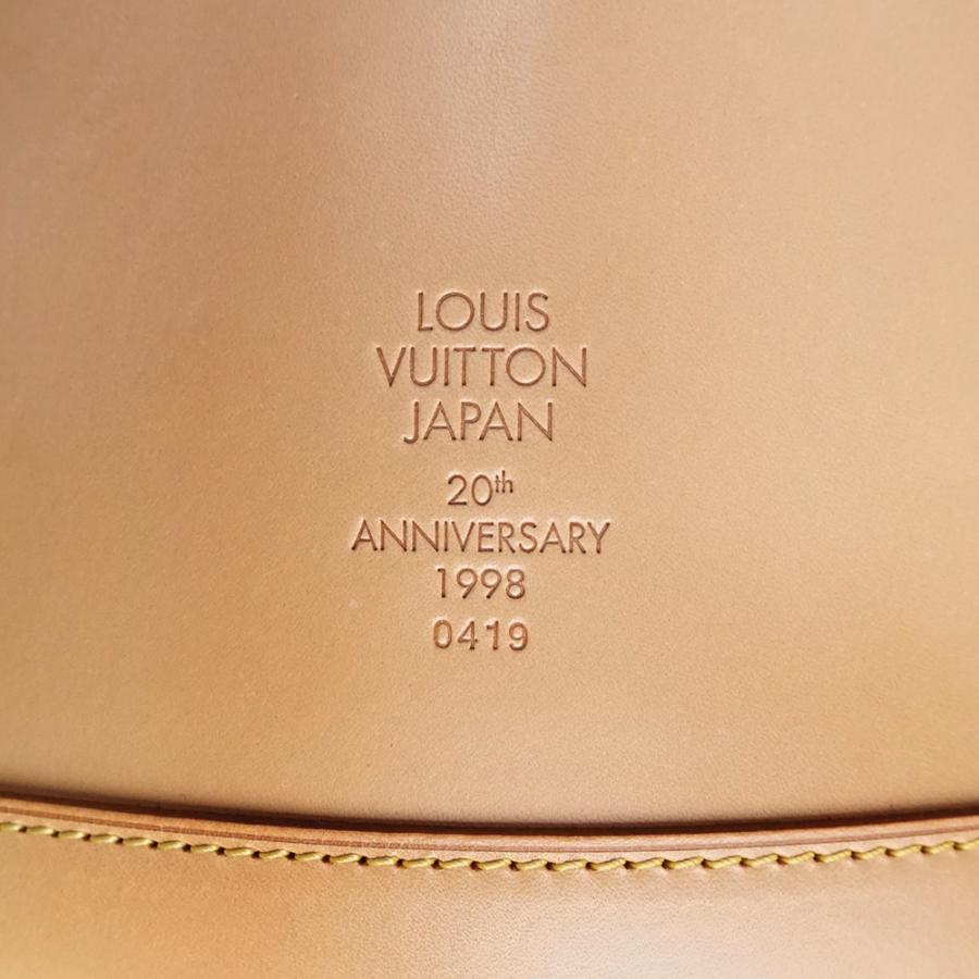 LOUIS VUITTON Authentic Vintage Nume Leather Nomade Mare Vingt Years Commemorative Bucket Tote Bag Beige M99070 Pouch Rare Limited Edition