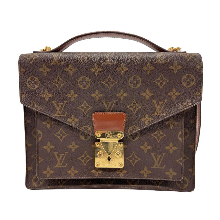 LOUIS VUITTON Authentische Vintage Umhängetasche Monceau Monogram Canvas Braun