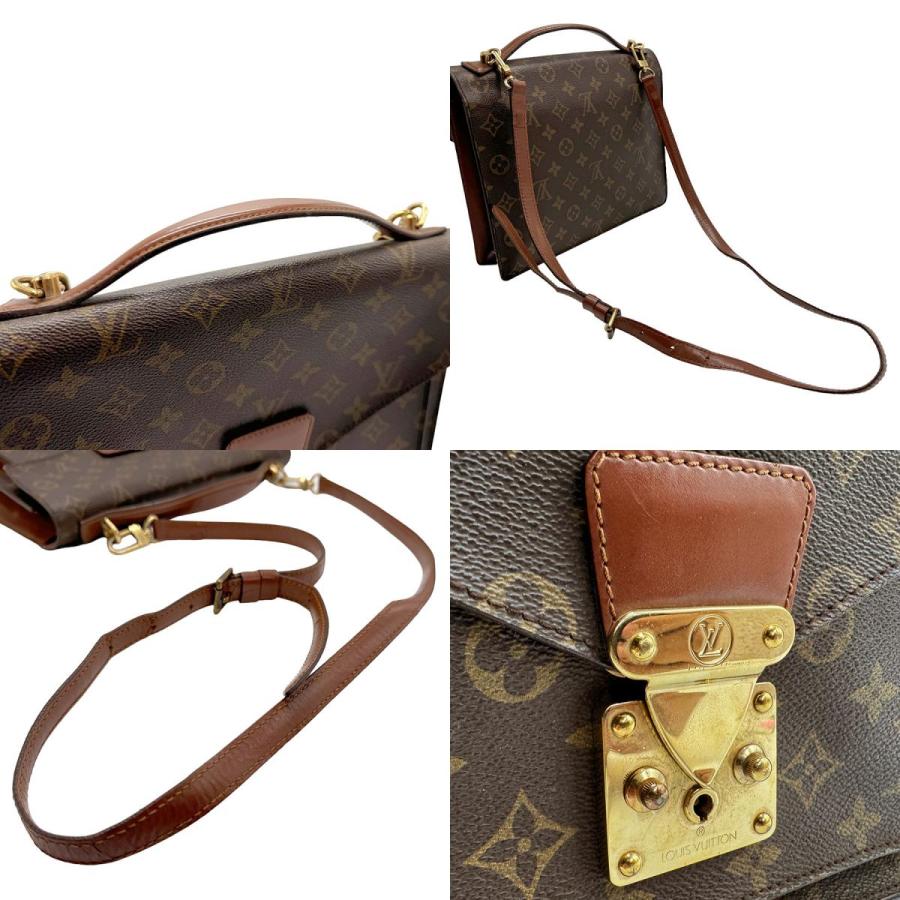 LOUIS VUITTON Authentische Vintage Umhängetasche Monceau Monogram Canvas Braun