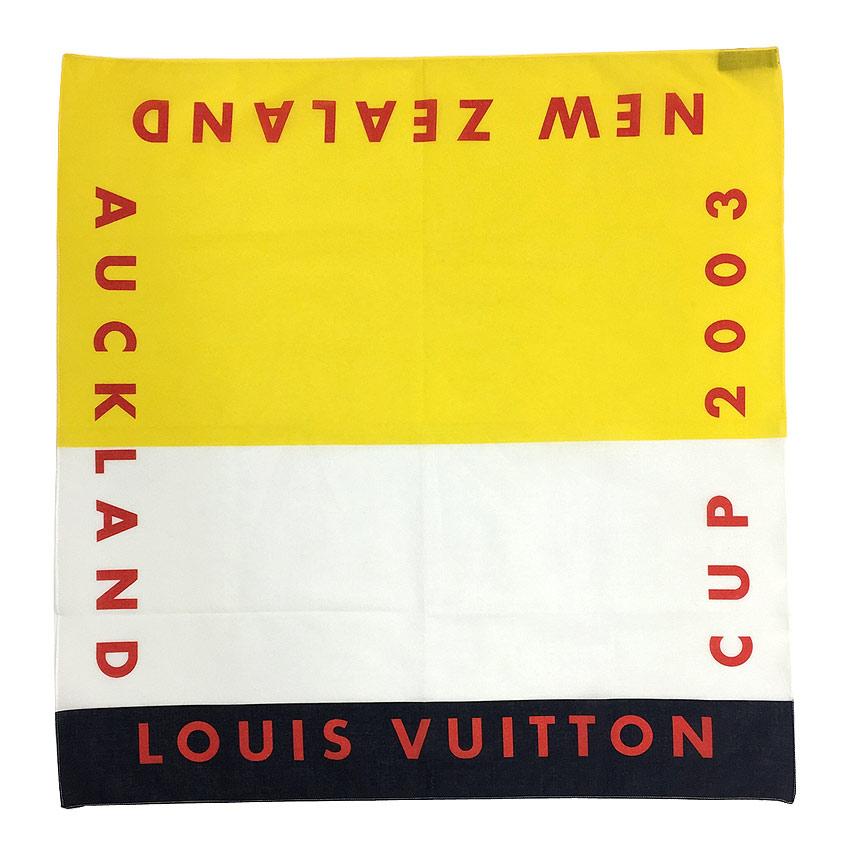 LOUIS VUITTON Authentic Vintage Louis Vuitton Cup Bandana Cotton Carr? 2003 Limited Edition