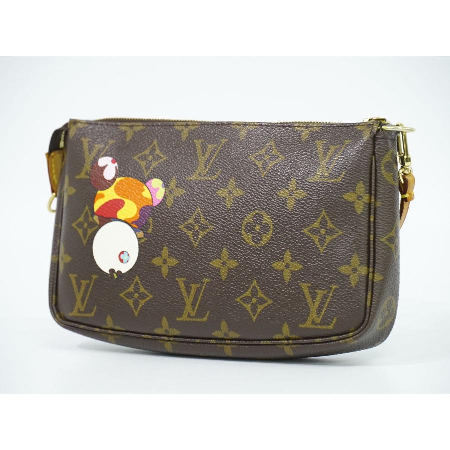 LOUIS VUITTON Authentische Vintage Pochette Accessoires Monogramm Panda Murakami Handtasche Tasche Braun M51981