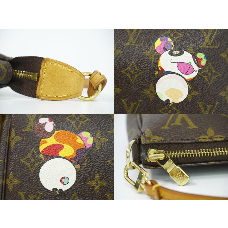 LOUIS VUITTON Authentic Vintage Pochette Accessoires Monogram Panda Murakami Handbag Pouch Brown M51981