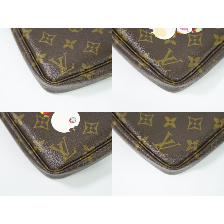 LOUIS VUITTON Authentic Vintage Pochette Accessoires Monogram Panda Murakami Handbag Pouch Brown M51981