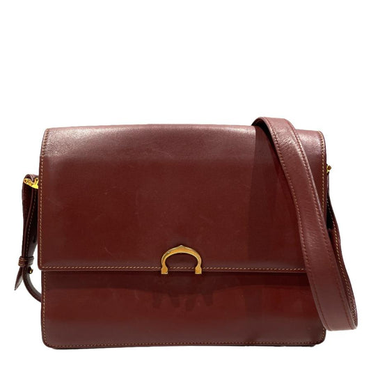 CARTIER Authentische Vintage Umhängetasche Must Line Crossbody Bordeaux