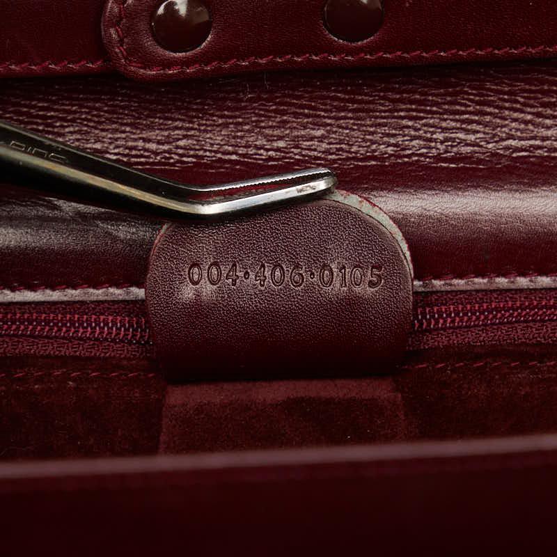 GUCCI Authentische Vintage GG Logo One Schultertasche Bordeaux Weinrot Leder