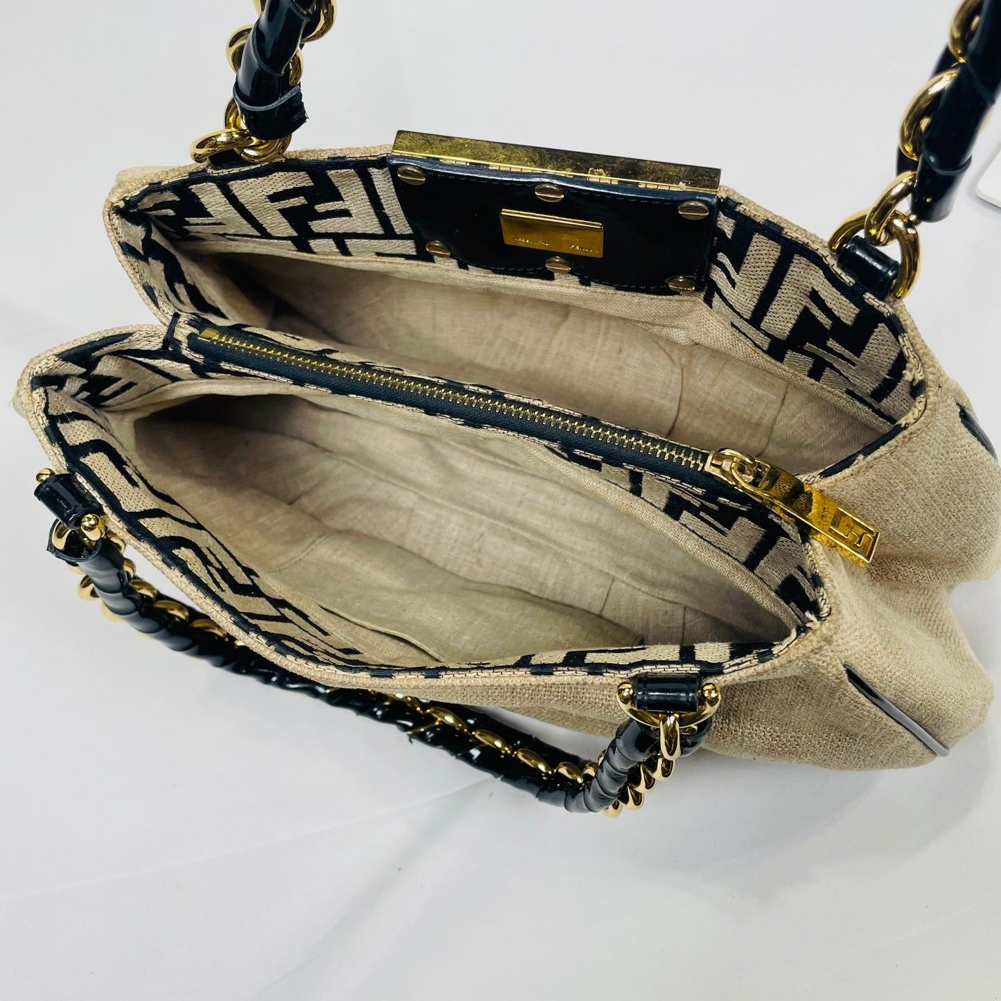 FENDI Authentische Vintage Kettenhandtasche Made in Italy 