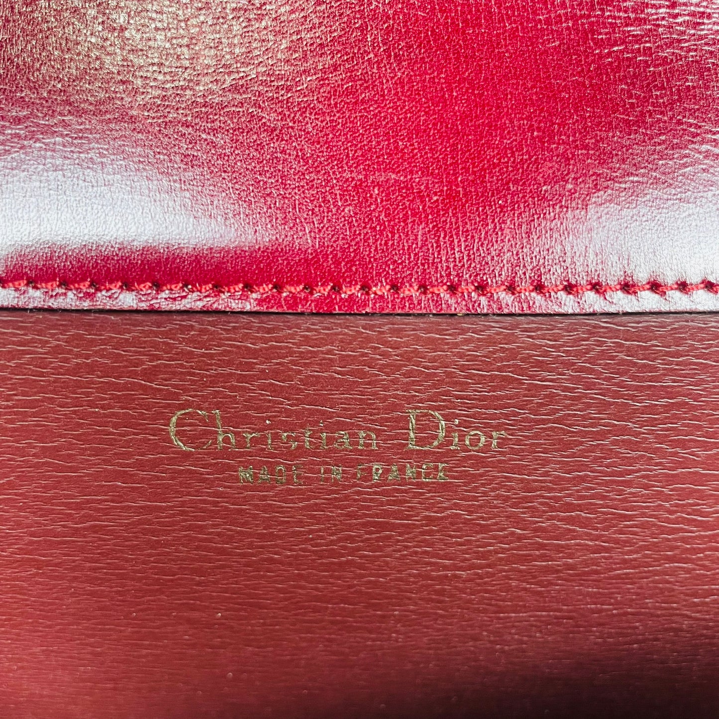 CHRISTIAN DIOR 正品复古皮革手提包法国制造