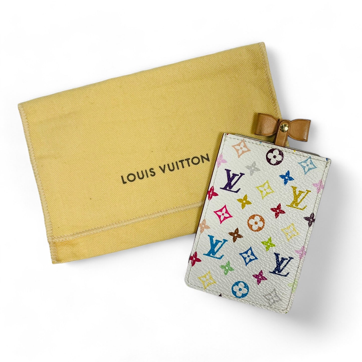 LOUIS VUITTON Authentisches Vintage Etui Miroir Compact Monogramm Multicolor Made in France 