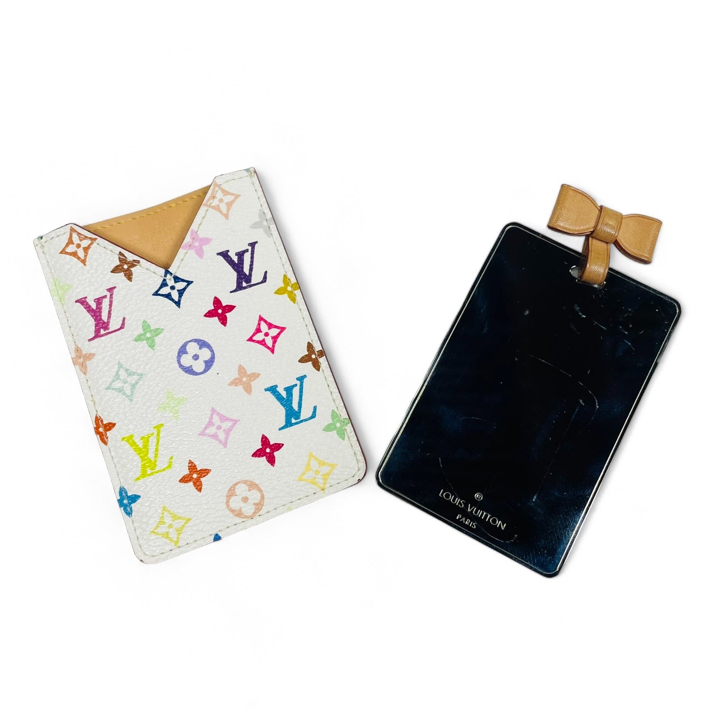 LOUIS VUITTON Authentisches Vintage Etui Miroir Compact Monogramm Multicolor Made in France 