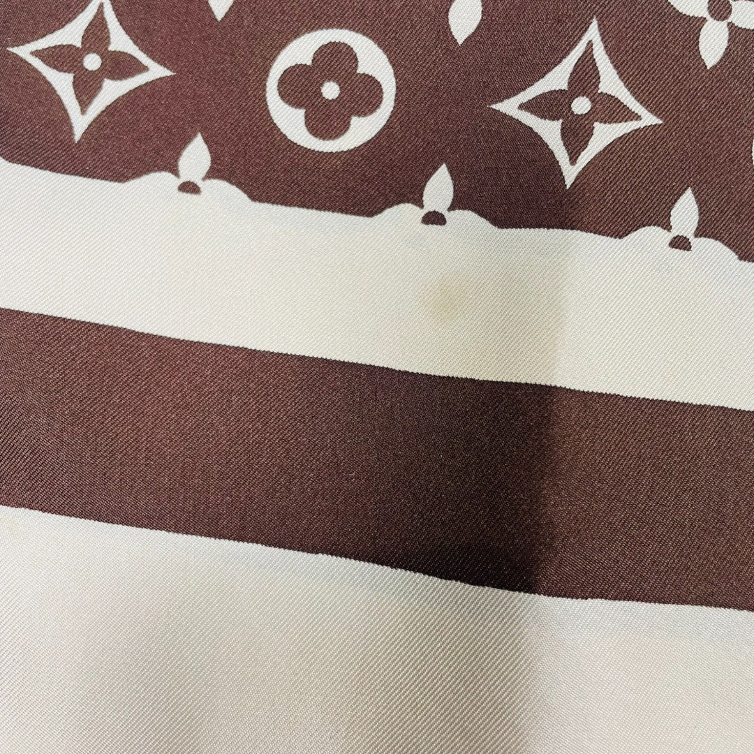 LOUIS VUITTON Monogram Silk Scarf Vintage