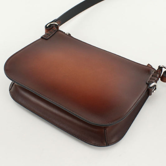 Berluti Sienna Messenger Bag Calligraphy Shoulder Bag leather mens