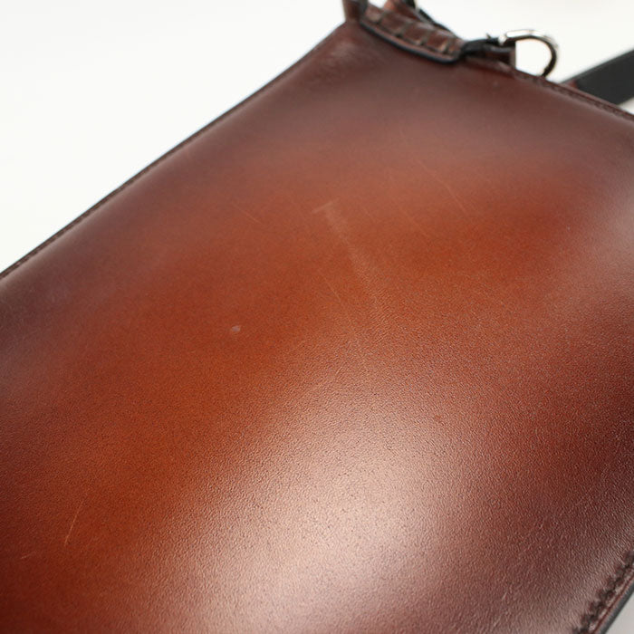 Berluti Sienna Messenger Bag Calligraphy Shoulder Bag leather mens