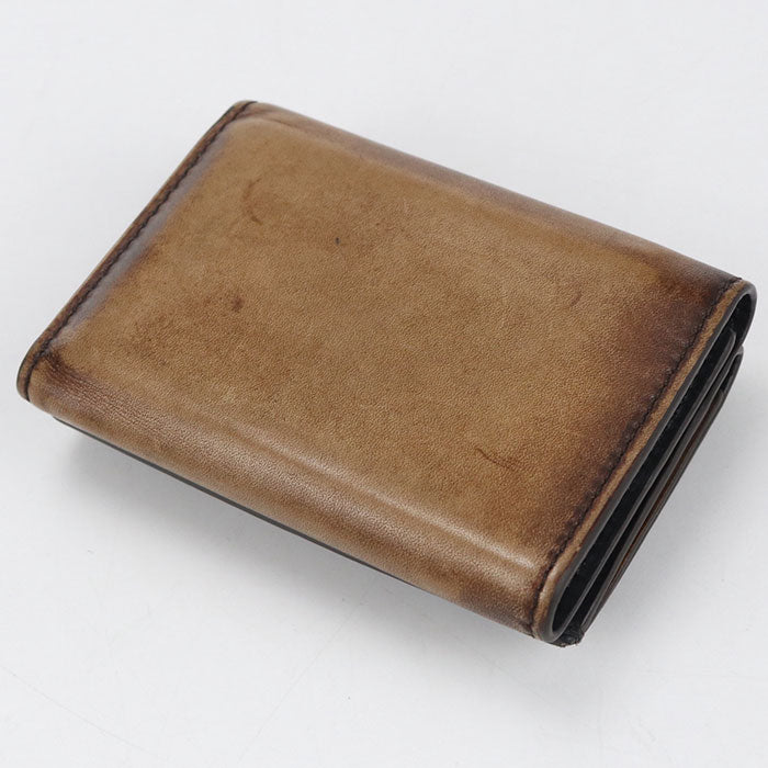 Berluti flap compact wallet Akajou Tri-fold wallet/Venetian leather Men's