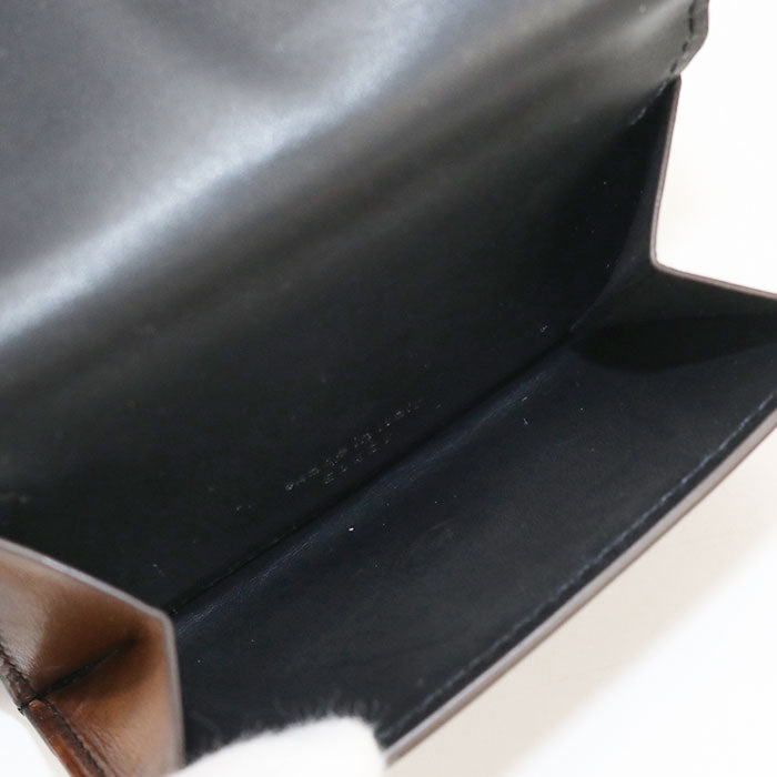 Berluti flap compact wallet Akajou Tri-fold wallet/Venetian leather Men's